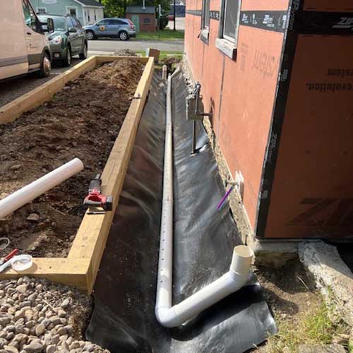 Stone Trench Drain Liner